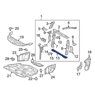 Lexus OE - Front Lower Radiator Support Tie Bar