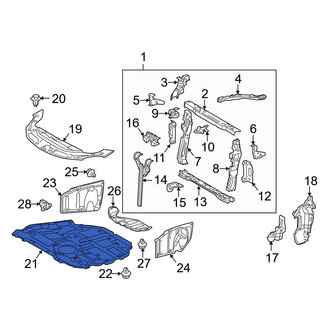 Lexus OE - Front Radiator Support Splash Shield