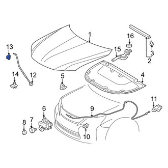 Lexus OE - Hood Prop Rod Grommet
