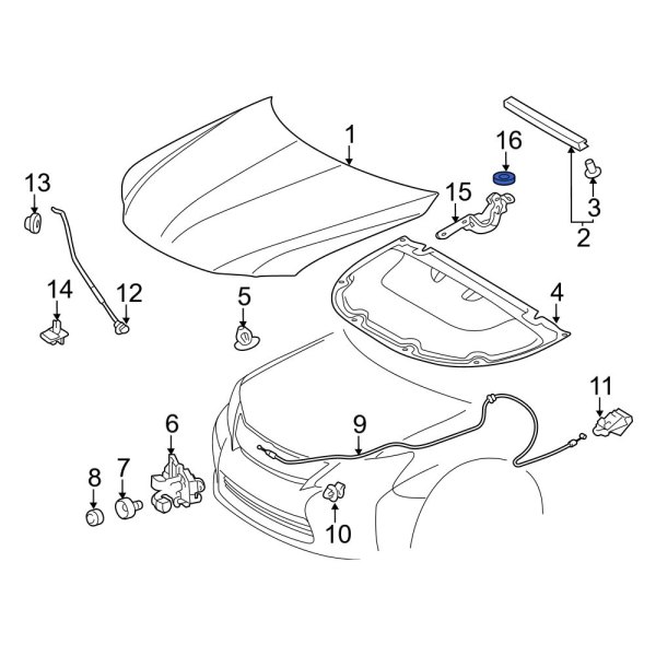 Hood Hinge Spacer