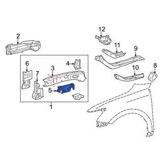 Lexus OE - Left Frame Side Member Reinforcement