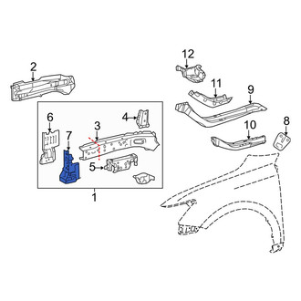 Lexus OE - Front Right Frame Rail End