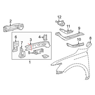 Lexus OE - Fender - Structural Components & Rails (Rail Assembly & Components)