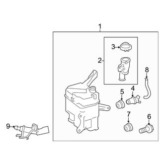 Lexus OE - Windshield - Washer Components (With Headlamp Washer)