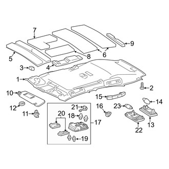 Lexus OE - Roof - Interior Trim (W/O Sunroof)