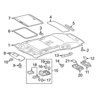 Lexus OE - Roof - Interior Trim (With Sunroof)