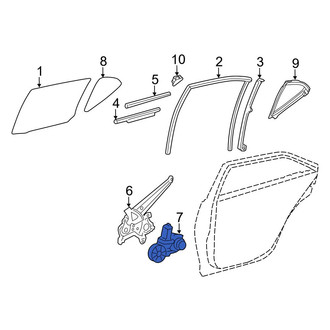 Lexus OE - Rear Right Window Motor