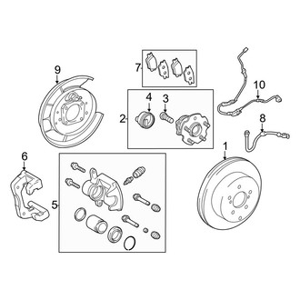 Lexus OE - Rear Suspension - Brake Components (Base)