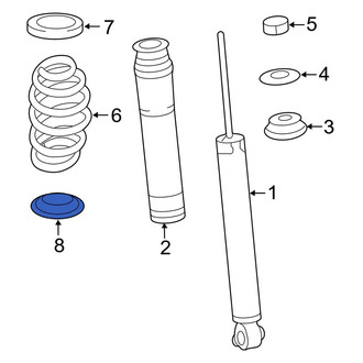 Lexus OE - Rear Lower Coil Spring Insulator