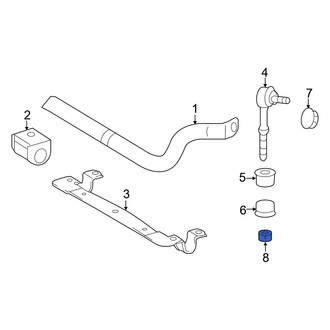 Lexus OE - Rear Lower Suspension Stabilizer Bar Link Nut