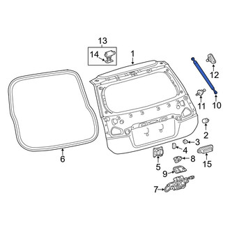 Lexus OE - Left Liftgate Lift Support