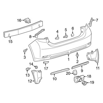 Lexus OE - Rear Bumper - Bumper & Components (W/O F Sport Package)
