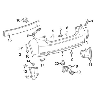 Lexus OE - Rear Bumper - Bumper & Components (With F Sport Package)