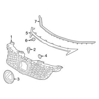 Lexus OE - Front Bumper & Grille - Grille (With F Sport Package, With Mesh Type)
