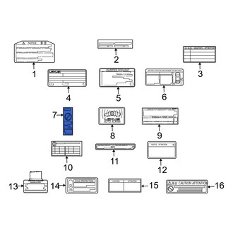 Lexus OE - Air Bag Information Label
