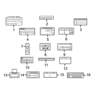 Lexus OE - Information Labels - Labels