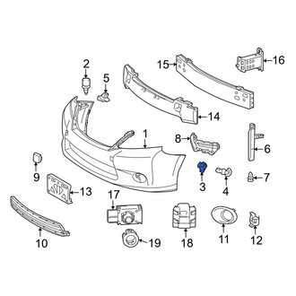 Lexus OE - Outer Bumper Cover Retainer