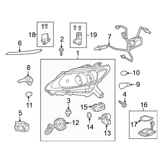 Lexus OE - Front Lamps - Headlamp Components (LED)
