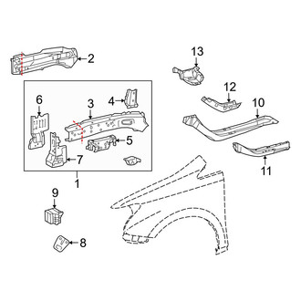 Lexus OE - Fender - Structural Components & Rails (Rail Assembly & Components)