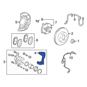 Lexus OE - Front Left Disc Brake Caliper Bracket