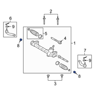 Lexus OE - Inner Steering Tie Rod Nut