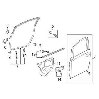 Lexus OE - Front Door - Door & Components