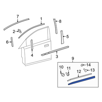 Lexus OE - Front Left Door Molding