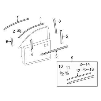Lexus OE - Front Door - Exterior Trim