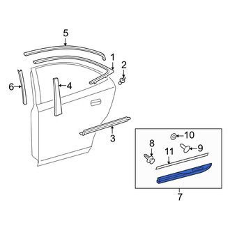 Lexus OE - Rear Right Door Molding
