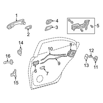 Lexus OE - Rear Door - Lock & Hardware