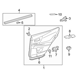 Lexus OE - Rear Door - Interior Trim