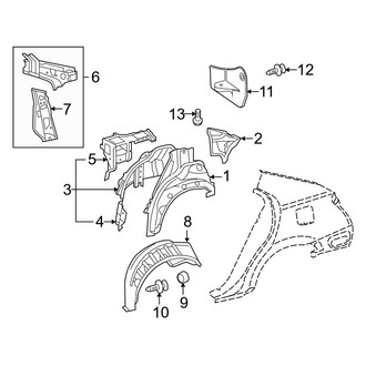 Lexus OE - Quarter Panel - Inner Structure