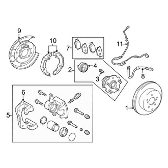 Lexus OE - Rear Suspension - Brake Components