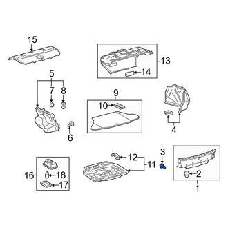 Lexus OE - Package Tray Trim Clip