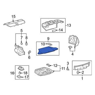 Lexus OE - Rear Package Tray Access Cover