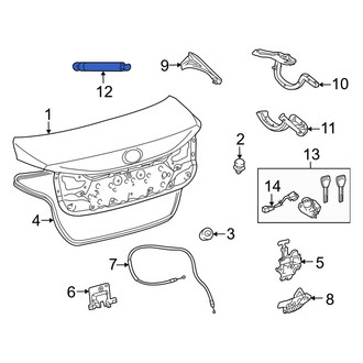 Lexus OE - Left Trunk Lid Lift Support
