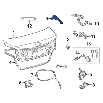 Lexus OE - Rear Left Trunk Trim Panel