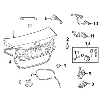 Lexus OE - Trunk Lid - Lid & Components