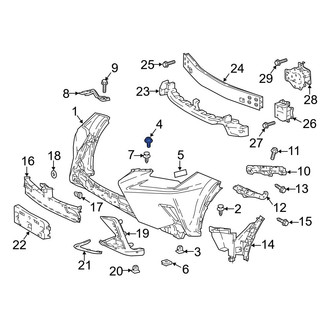 Lexus OE - Radiator Support Splash Shield Bolt
