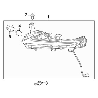 Lexus OE - Front Lamps - Daytime Running Lamp Components (W/O LED)