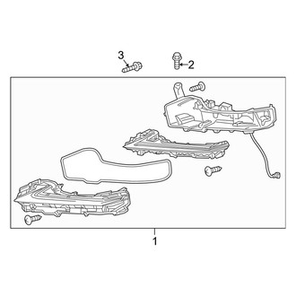 Lexus OE - Front Lamps - Daytime Running Lamp Components (With LED)