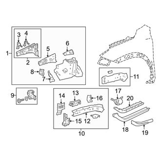 Lexus OE - Fender - Structural Components & Rails