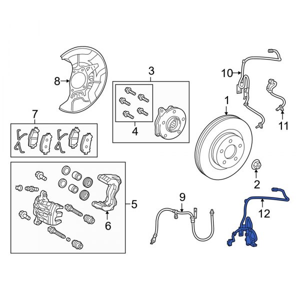 ABS Wheel Speed Sensor Wiring Harness