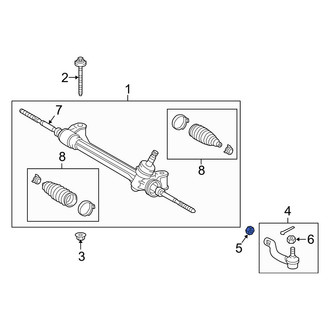 Lexus OE - Inner Steering Tie Rod Nut