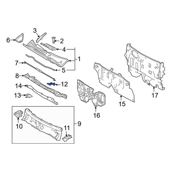 Cowl Plenum Panel Brace