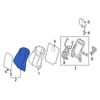 Lexus OE - Front Right Seat Back Cushion Cover