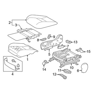 Lexus OE - Seats & Tracks - Passenger Seat Components (Seat Cushion Components), (F Sport)