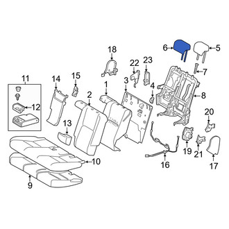 Lexus OE - Rear Center Headrest
