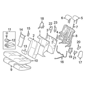 Lexus OE - Seats & Tracks - Rear Seat Components (W/O Power), (Base)