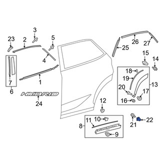 Lexus OE - Wheel Arch Molding Grommet
